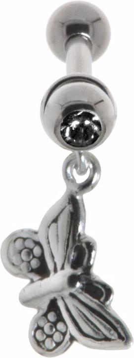 Produktbild Bijouteria Ohrpiercing (Chirurgenstahl 316L, Kristall, Messing mit Silberbeschichtung)