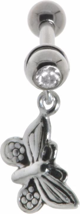 Immagine prodotto Bijouteria Piercing orecchio (Ottone con placcatura in argento, Vetro (di orologio), Acciaio chirurgico 316L)