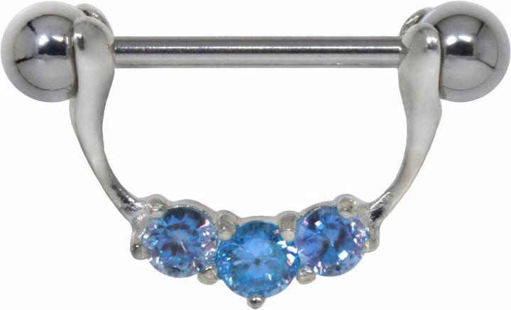 Immagine prodotto Bijouteria Piercing petto (Acciaio chirurgico 316L, Argento 925, Zirconia)