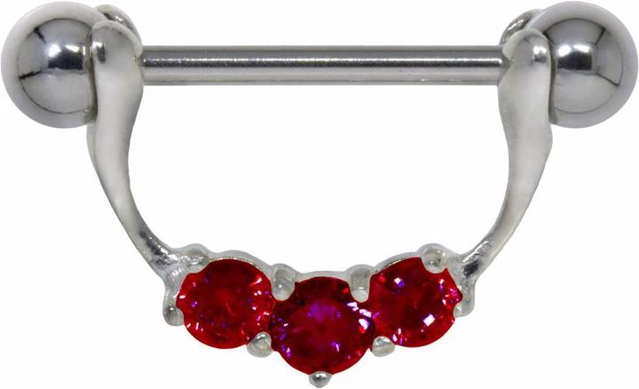 Immagine prodotto Bijouteria Piercing petto (Acciaio chirurgico 316L, Argento 925, Zirconia)