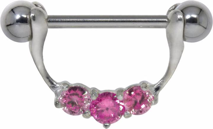 Bijouteria Brustpiercing (Silber 925, Zirkonia, Chirurgenstahl 316L)