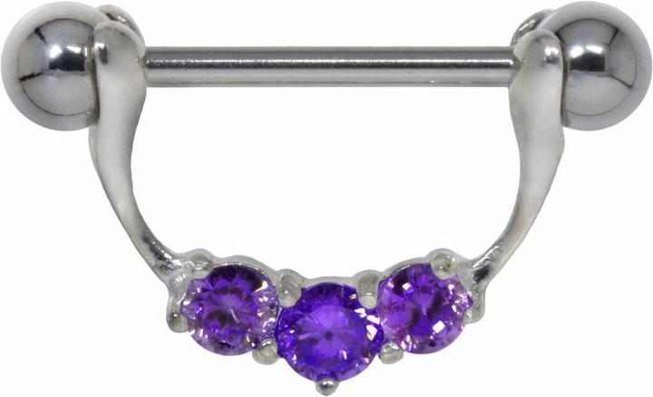 Bijouteria Brustpiercing (Zirkonia, Chirurgenstahl 316L, Silber 925)