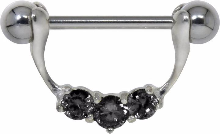 Bijouteria Brustpiercing (Zirkonia, Chirurgenstahl 316L, Silber 925)