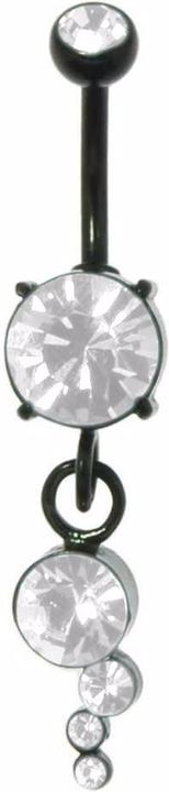 Produktbild Bijouteria Bauchpiercing (Chirurgenstahl 316L, Kristall, PVD Beschichtung (schwarz))