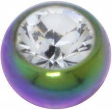Bijouteria 1.2mm Piercing-Kugel (Kristall, Chirurgenstahl 316L)