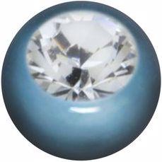 Bijouteria 1.2mm Piercing-Kugel (Chirurgenstahl 316L, Kristall)