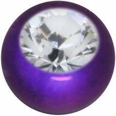 Bijouteria 1.2mm Piercing-Kugel (Chirurgenstahl 316L, Kristall)