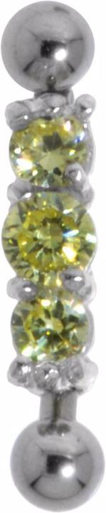 Immagine prodotto Bijouteria Piercing sopracciglio (Acciaio chirurgico 316L, Argento 925, Zirconia)