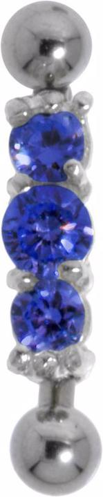 Immagine prodotto Bijouteria Piercing sopracciglio (Argento 925, Zirconia, Acciaio chirurgico 316L)