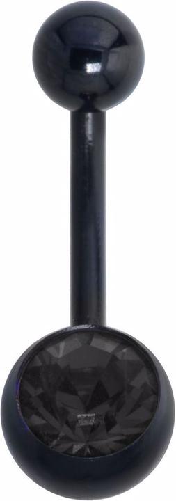 Image du produit Bijouteria Piercing nombril (Cristallin, Revêtement PVD (noir), Titane)