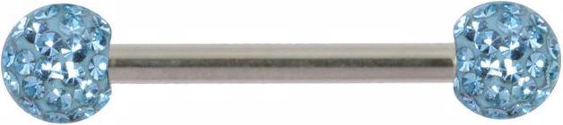 Bijouteria Brustpiercing (Chirurgenstahl 316L, Epoxiharz, Kristall)