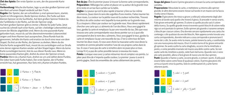 Produktbild BS Spiel 'Dinner Spinner' (Französisch, Deutsch, Italienisch, Englisch)