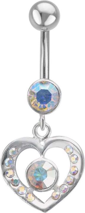Bijouteria Bauchpiercing (Chirurgenstahl 316L, Kristall, Silber 925)