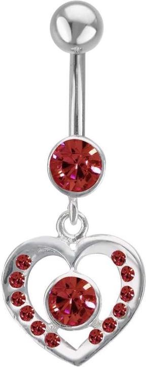 Bijouteria Bauchpiercing (Chirurgenstahl 316L, Kristall, Silber 925)