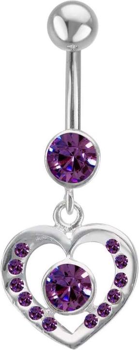Bijouteria Bauchpiercing (Kristall, Silber 925, Chirurgenstahl 316L)