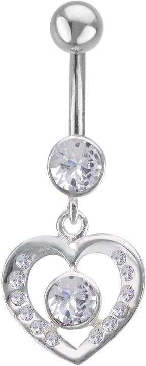 Bijouteria Bauchpiercing (Chirurgenstahl 316L, Kristall, Silber 925)
