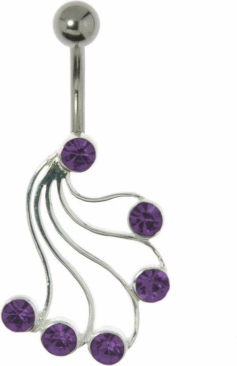Immagine prodotto Bijouteria Piercing ventre (Argento 925, Vetro (di orologio), Acciaio chirurgico 316L)
