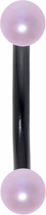 Bijouteria Augenbrauenpiercing (Synthetische Perle, Chirurgenstahl 316L, PVD Beschichtung (schwarz))