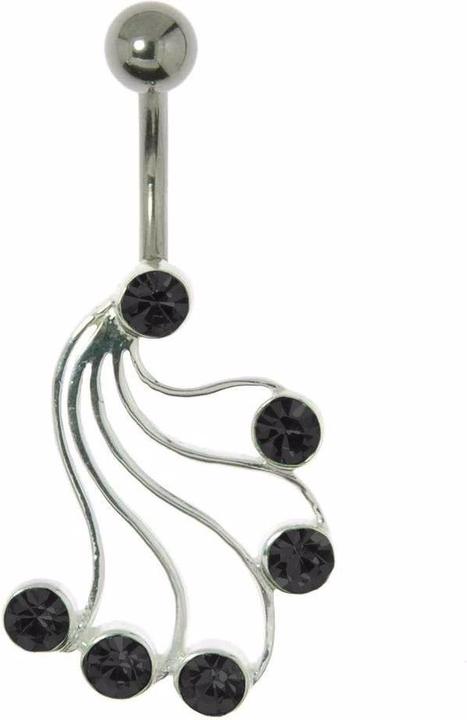 Immagine prodotto Bijouteria Piercing ventre (Argento 925, Vetro (di orologio), Acciaio chirurgico 316L)