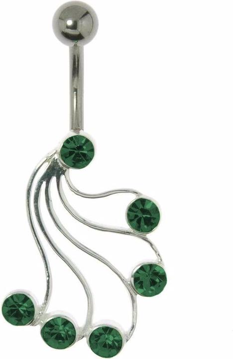 Bijouteria Bauchpiercing (Silber 925, Chirurgenstahl 316L, Kristall)