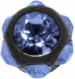 Bijouteria 1.2mm Piercing-Kugel (Premium Kristall, Chirurgenstahl 316L, PVD Beschichtung (schwarz))