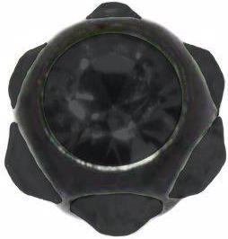 Bijouteria 1.2mm Piercing-Kugel (Chirurgenstahl 316L, PVD Beschichtung (schwarz), Premium Kristall)