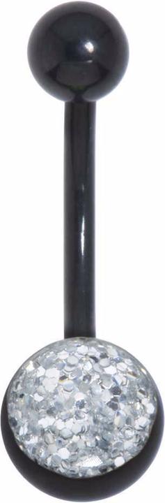 Produktbild Bijouteria Bauchpiercing (PVD Beschichtung (schwarz), Epoxiharz, Chirurgenstahl 316L)