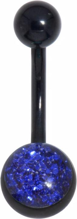 Produktbild Bijouteria Bauchpiercing (PVD Beschichtung (schwarz), Epoxiharz, Chirurgenstahl 316L)