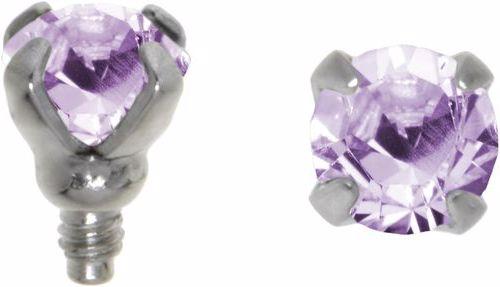 Bijouteria Dermal-Anchor Aufsatz (Chirurgenstahl 316L, Kristall)