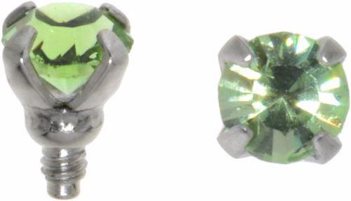 Bijouteria Dermal-Anchor Aufsatz (Chirurgenstahl 316L, Kristall)
