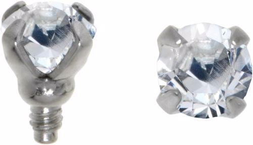 Bijouteria Dermal-Anchor Aufsatz (Chirurgenstahl 316L, Kristall)