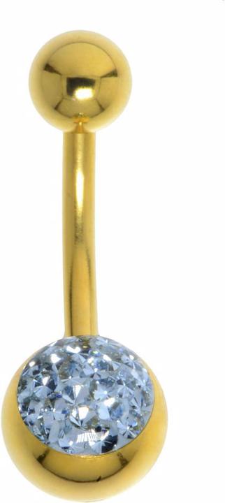 Immagine prodotto Bijouteria Piercing ventre (Rivestimento in PVD (colore oro), Acciaio chirurgico 316L, Resina epossidica, Cristallo premium)