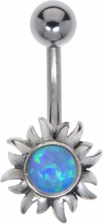 Bijouteria Bauchpiercing (Chirurgenstahl 316L, Schmuckstein, Silber 925)