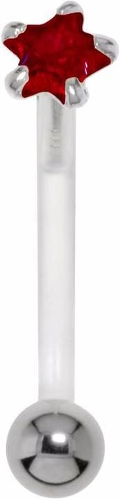 Bijouteria Bauchpiercing (Bioplast, Chirurgenstahl 316L, Silber 925, Zirkonia)