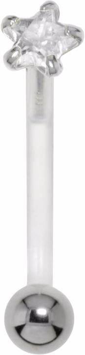Bijouteria Bauchpiercing (Zirkonia, Bioplast, Chirurgenstahl 316L, Silber 925)