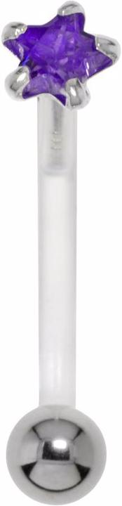 Bijouteria Bauchpiercing (Zirkonia, Bioplast, Chirurgenstahl 316L, Silber 925)