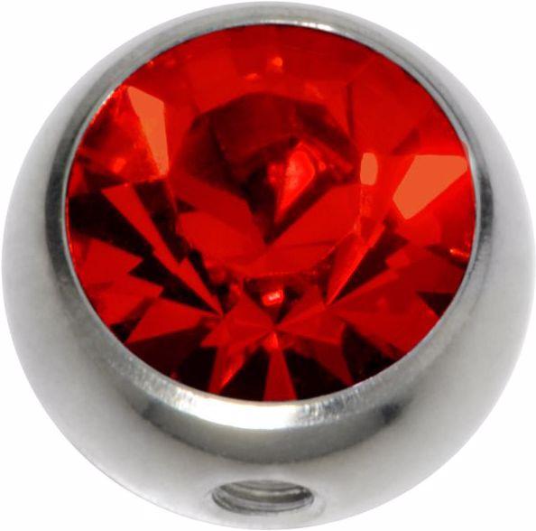 Bijouteria Piercingverschluss (Chirurgenstahl 316L, Kristall)