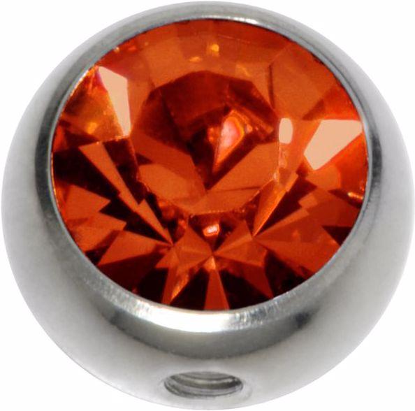 Bijouteria Piercingverschluss (Kristall, Chirurgenstahl 316L)