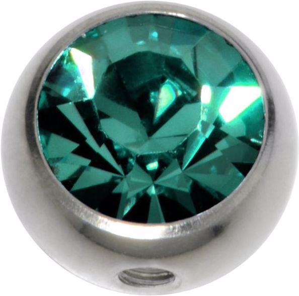 Bijouteria Piercingverschluss (Chirurgenstahl 316L, Kristall)