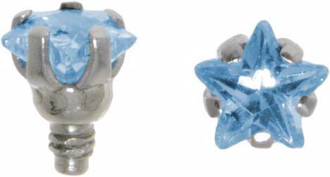Bijouteria Dermal-Anchor Aufsatz (Chirurgenstahl 316L, Kristall)
