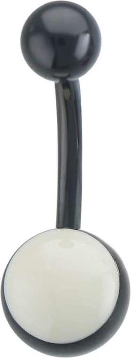 Produktbild Bijouteria Bauchpiercing (Chirurgenstahl 316L, PVD Beschichtung (schwarz), Email)