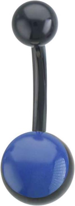 Produktbild Bijouteria Bauchpiercing (Chirurgenstahl 316L, PVD Beschichtung (schwarz), Email)