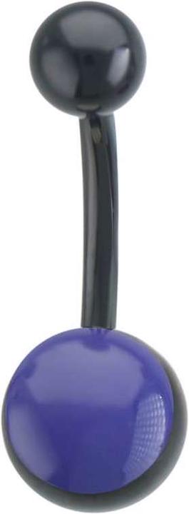 Produktbild Bijouteria Bauchpiercing (Chirurgenstahl 316L, PVD Beschichtung (schwarz), Email)