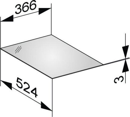 Actual product image Keuco Cover plate EDITION 11 Cristalling glass 366x3x524mm cash