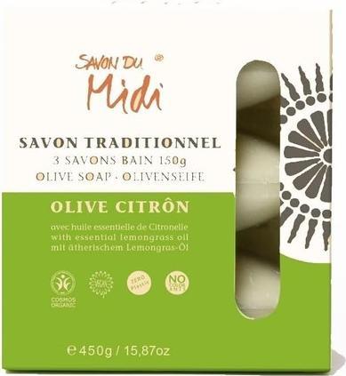 Actual product image Savon Du Midi Olive Soap Citron 3pcs - paper box