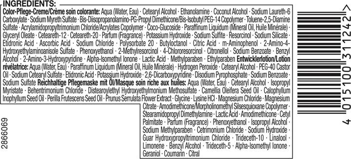 Valori nutrizionali e ingredienti Syoss Oleo Intenso (5-54 Marrone chiaro freddo)