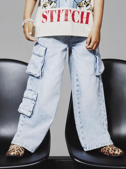 Actual product image Name it NKFBELLA WIDE CARGO JEANS 8772-BE NOOS (116)