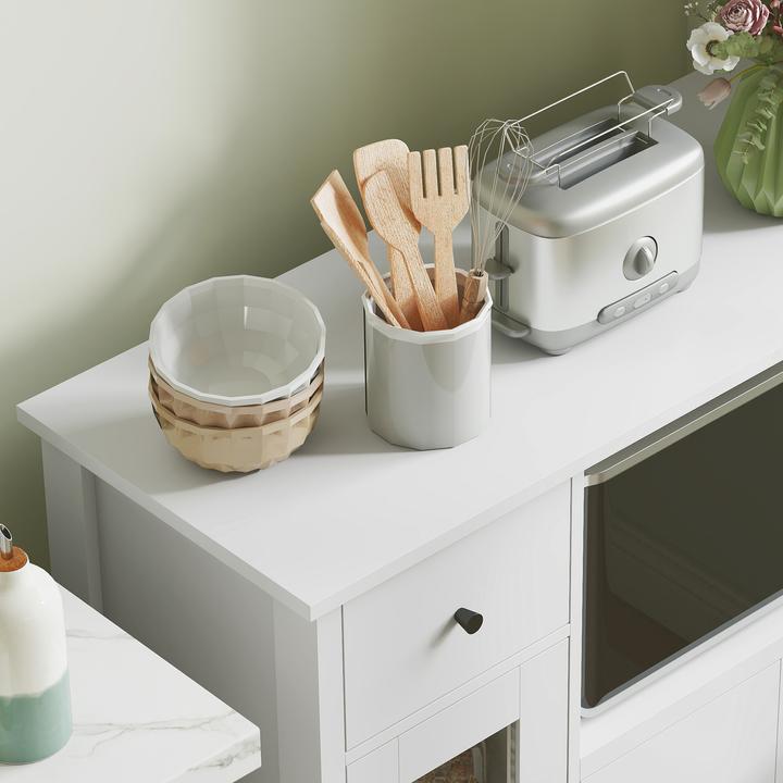 Actual product image Homcom Mikrowellenschrank Spanplatte Weiss