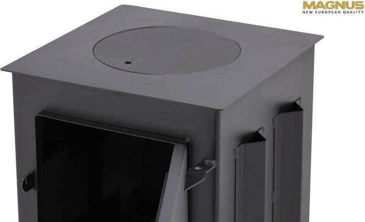 Image du produit Markone Magnus Poêle à bois avec briques réfractaires GT9 noir Four pour atelier