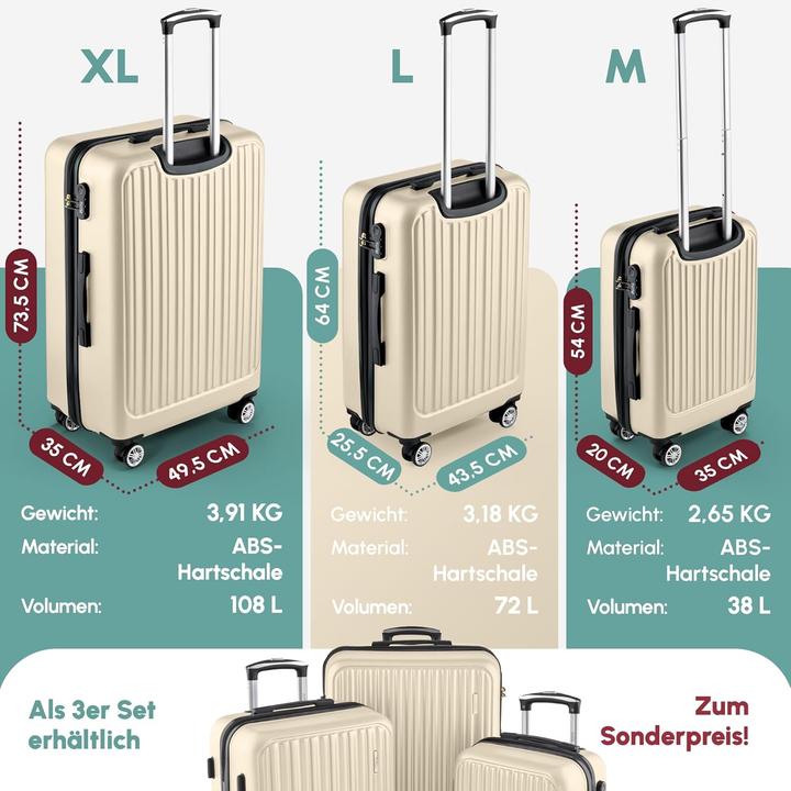 Actual product image Easy Move ABS Hartschalenkoffer (72 l, M (50 - 90l))